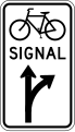 R10-41 Bicycle signal optional movement (thru and turn)