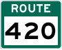 Route 420 marker