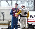 Max Wissel and Craig Dolby in the pitlane at Silverstone Circuit (2010)