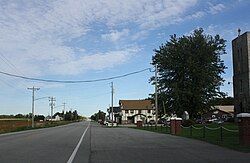 Looking east at downtown Champion