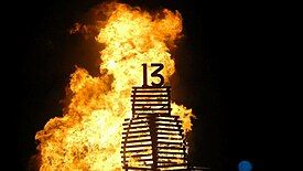 A photograph of the 2009 Dartmouth Night bonfire (Freshman Class of 2013