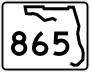 State Road 865 and County Road 865 marker