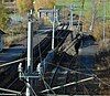 Gjønnes Station after the land movement in 2008