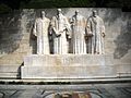 Image 7Statues of William Farel, John Calvin, Theodore Beza, and John Knox, influential theologians in developing the Reformed faith, at the Reformation Wall in Geneva (from Reformed Christianity)