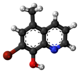 Ball-and-stick model of the tilbroquinol molecule