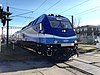 A train on the Mascouche line in December 2014