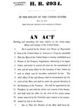 First page of the Coinage Act