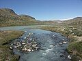 Highlands of Isunngua, an outflow of a meltwater lake with undrinkable water