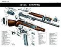 Exploded view drawing of an M2 Carbine