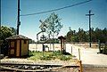 "Peach basket" grade crossing signal at the main entrance