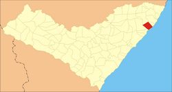 Location of Passo de Camaragibe in Alagoas