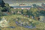 Daubigny's Garden, July 1890, Auvers, Kunstmuseum Basel Basel. Barbizon painter Charles Daubigny moved to Auvers in 1861. Pictorially he put Auvers on the map, attracting artists Camille Corot and Honoré Daumier among others, and in 1890 Vincent van Gogh. Vincent made a second version of Daubigny's Garden in July 1890, and they are among his final works.[31]