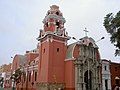 The church in Barranco's Main Square in Lima, Peru.