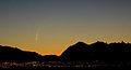 Setting behind the Andes, at Bariloche, Argentina, on 17 January