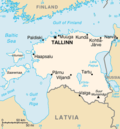 Map of Estonia.