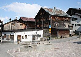 Feldis village center and fountain