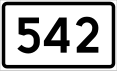 County Road 542 shield