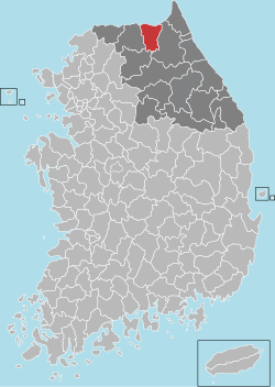 Location in South Korea