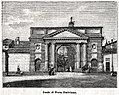 Porta Ombriano in 1896, with the tollhouses, taken from "Le cento città d'Italia," monthly illustrated supplement to the Secolo, Sonzogno Editore, 1896