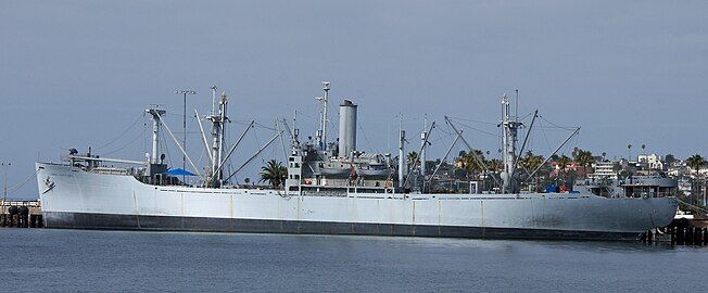 Side view of the ship from the water