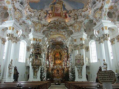 The Wieskirche by Dominikus Zimmermann (1745 – 1754)