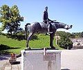 A modern sculpture of Zrinski in Szigetvár