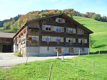 A typical house in Schwarzenberg, Austria