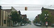 Barnesville Historic District, view of downtown facing East