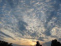 Mackerel sky over Erlangen, Germany