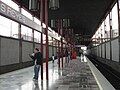 View along platform of Metro station Los Reyes