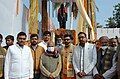 In 2022, Union Minister RCP Singh along with kapildev babu's elder son Sanjay sinha (left) during inauguration ceremony of Singh's Statue In Pawapuri.