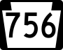 Pennsylvania Route 756 marker