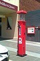 Restored petrol bowser, Gundagai, Australia