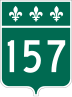 Route 157 marker