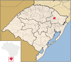 Location of Ipê, Rio Grande do Sul