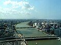 The Shinano River in Niigato just before it flows into the Sea of Japan.