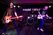 The Urban Guerillas performing at the Beaches Hotel in Thirroul, New South Wales, 2016