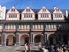 The north side of the Renaissance courtyard