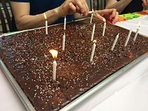 A sheet cake