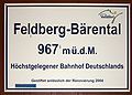 Information board at Feldberg-Bärental station