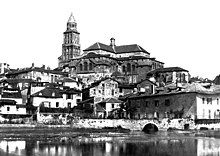 Black and white photograph of Saint-Front cathedral.