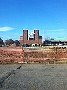 Convention Hall during the construction of the Stride Bank Center