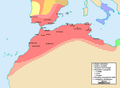 Image 27The Almohad empire at its greatest extent, c. 1180–1212 (from History of Morocco)