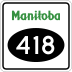 Provincial Road 418 marker