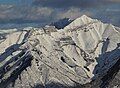 Mount Peechee from southwest on Sulphur Mountain