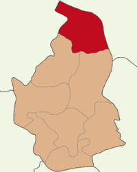 Map showing Kozaklı District in Nevşehir Province