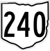 State Route 240 marker