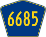 Highway 6685 marker