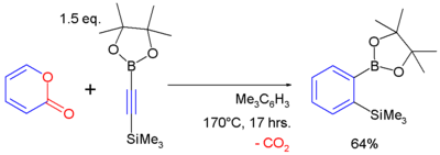 Pyrone cycloaddition