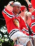 Emery during the Chicago Blackhawks' 2013 Stanley Cup parade